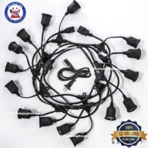 Bộ dây đui đèn thả E27 kín nước 5m 20 đui