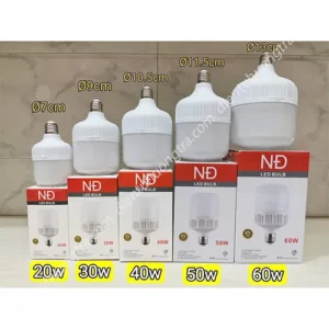 Bóng Đèn LED BULB (Trụ) NĐ Ánh Sáng Trắng
