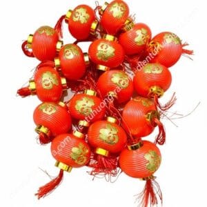 Dây Đèn Led Chớp Lồng Đèn Đỏ (16 Trái - 5m)