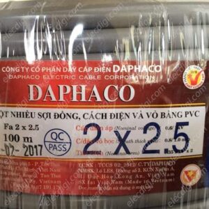 Dây Điện Đôi 2x2.5 Daphaco Tròn Xám 2 Lớp Vỏ Bọc PVC