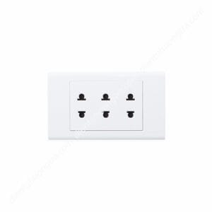 Mặt 3 ổ cắm 16A Sino - S18U3