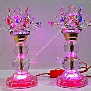 Đèn Sen 1 bông led pha lê 202 (25cm)