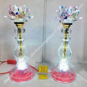 Đèn Sen VN 1 bông pha lê 150 (34cm)