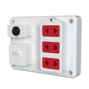 Bảng điện nổi Điện Quang ĐQ FEP 32W 01S (màu trắng, 3 lỗ 2 chấu, 1 công tắc)